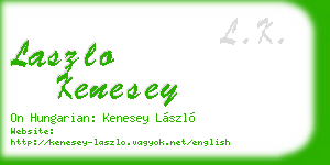 laszlo kenesey business card