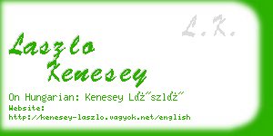 laszlo kenesey business card